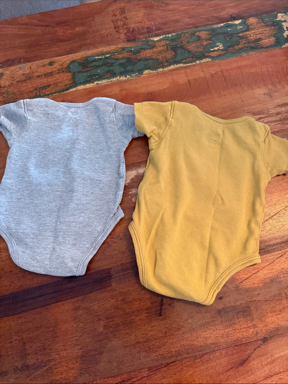 Disney Baby One-Piece Bodysuits - Gray & Mustard